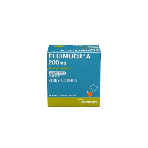 Fluimucil橙樹成人化痰素A200毫克(無糖配方)粉劑 30包